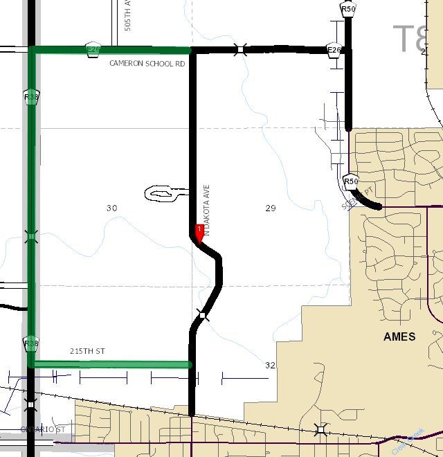 North Dakota detour map