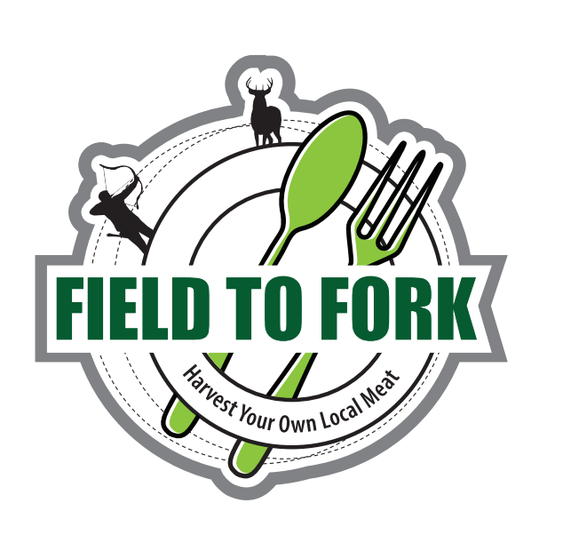 Field to Fork logo with fork and spoon laying on dinner plate